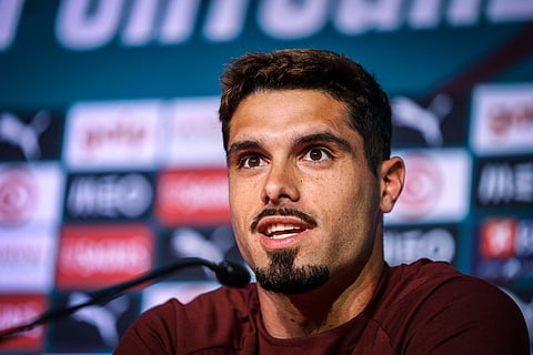 Pedro Neto during a press conference