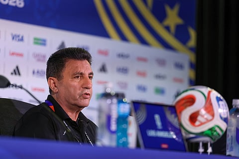 Amir Ghalenoei during press conference
