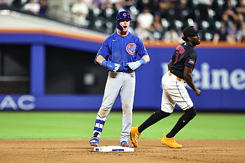 Pete Crow-Armstrong in action against New York Mets