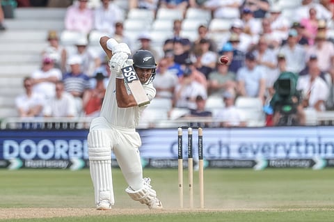 Rachin Ravindra in action against England