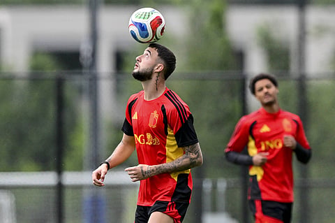 Zeno Debast pictured during training session