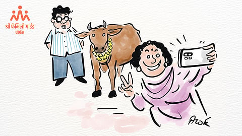 Chavi Master's a new article about Vasubaras 2024 and the trend of taking selfies.