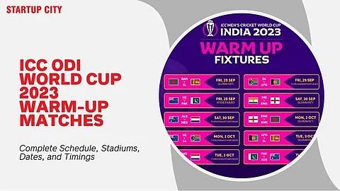 ICC ODI World Cup 2023 Warm-Up Matches Schedule