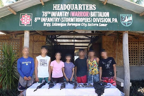 Seven alleged members of the Apoy Platoon under the Sub-Regional Committee Sesame of the New People’s Army (NPA) in Eastern Samar turned themselves in to the authorities last Tuesday, October 17, 2023.