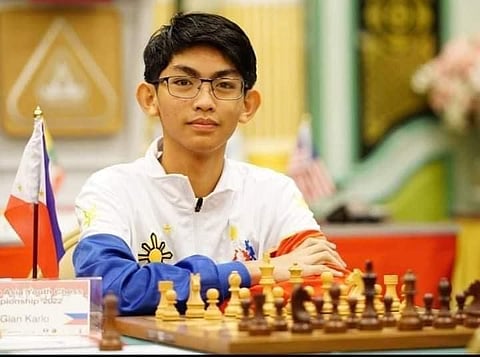 SABAH-BOUND. Fresh from winning the open blitz gold medal in the recently concluded Fide World Youth Chess Championship in Montesilvano, Italy, Filipino Fide master Christian Gian Karlo Arca will try to earn his second international master (IM) norm in the Eastern Asia Juniors and Girls Chess Championships in Kota Kinabalu, Sabah, Malaysia from Dec.1 to 9, 2023.