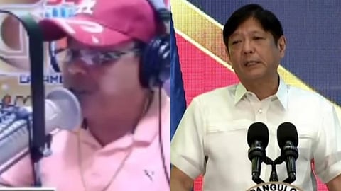 MANILA. Radio broadcaster Juan Jumalon and President Ferdinand "Bongbong" Marcos.