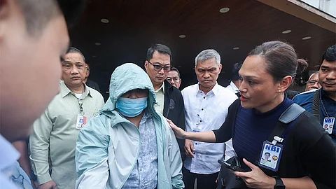 MANILA. The Senate security group turns over alleged Socorro cult leader Jey Rence Quilario alias Senyor Agila, Socorro Bayanihan Services Incorporated (SBSI) vice president Mamerto Galanida, group leaders Karen Sanico Jr. and Janeth Ajoc, and other SBSI members to the police and agents of the National Bureau of Investigation Tuesday, November 7, 2023, after a warrant of arrest was issued against them.