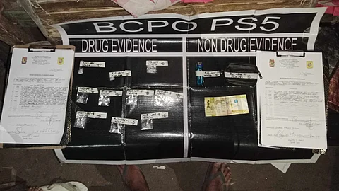 The recovered drugs from a buy-bust operation at Purok Nagabinuligay, Barangay 26, Bacolod City Thursday night, November 16.