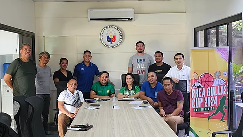 ALL SET. Organizers of the Rhea Gullas Cup 2024 convene during an organizational meeting on Wednesday, Dec. 27, 2023, at the University of the Visayas Minglanilla campus.
