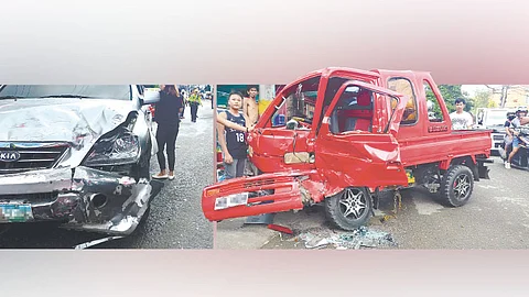 SUV mibangga sa multicab; 6 angol