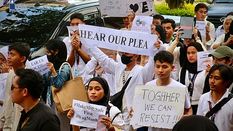 MSU-Marawi students stage protest 
vs resumption of F2F classes