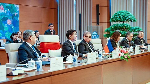 VIETNAM. President Ferdinand Marcos Jr. and Vietnamese Chairman of the National Assembly H.E. Vuong Dinh Hue discussed various aspects of the Philippines-Vietnam Strategic Partnership.