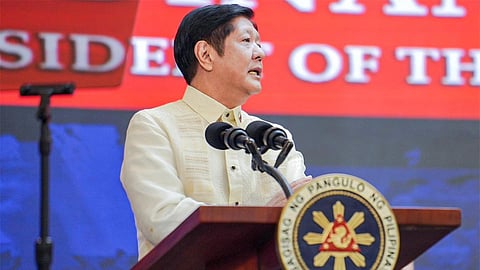 VIETNAM. President Ferdinand Marcos Jr. delivers a speech during his meeting with overseas Filipino workers in Vietnam on Monday, January 29, 2024.