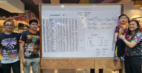 FEMALE CHAMP. Ulene Rule, right, emerges as the champion in the male-dominated Davao Tenpin Bowlers Association (Datba) Tuesday weekly tournament held on January 23, 2024 at the SM Lanang bowling center.