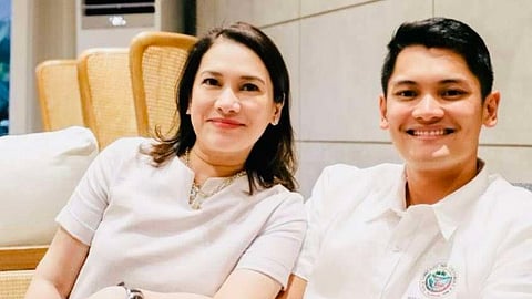 Bacolod City First Lady Nikki Benitez with son, Victorias City Mayor Javier Benitez.