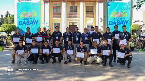 Twenty personnel of the Urban Search and Rescue Team of the CDRRMO deployed to landslide-affected village of Masara in Maco, Davao de Oro were recognized during the flag raising ceremony on Monday, February 26.