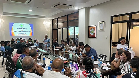 MEETING. Mayor Raymund Tongson presides the Himamaylan City Development Council meeting, Jankuary 29. Among the CDC agenda was discussing possible partnerships with more government agencies and private organizations to bring more projects in Himamaylan.