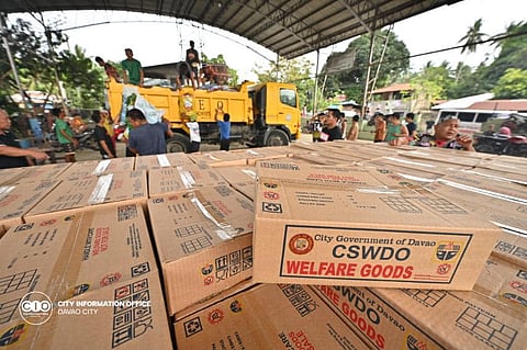 Davao CSWDO distributes 24K food packs to flood, landslide-hit families
