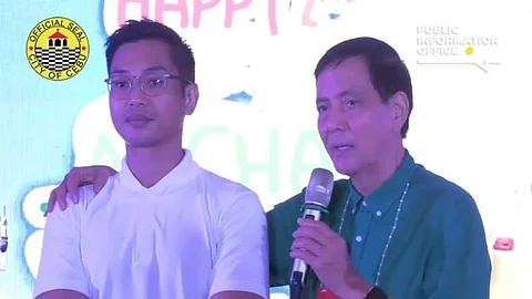 CEBU. Cebu City Mayor Michael Rama and his son Mikel.