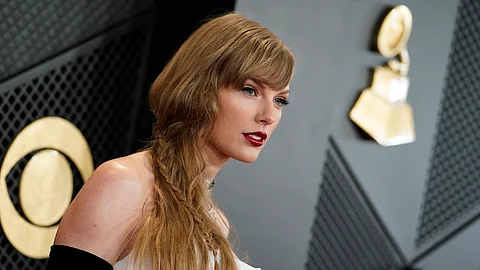 Taylor Swift at the 66th annual Grammy Awards on February 4, 2024, in Los Angeles