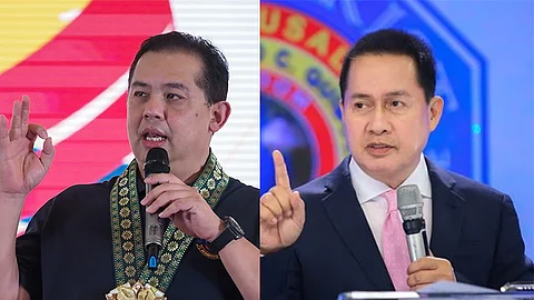 MANILA. House Speaker Martin Romualdez (left) and Pastor Apollo Quiboloy.