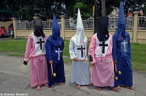 A file photo shows members of the all-men religious group Palo Penitentes joining the annual Holy Week celebration in Palo, Leyte. (File/Photo courtesy of Sidney Snoeck)