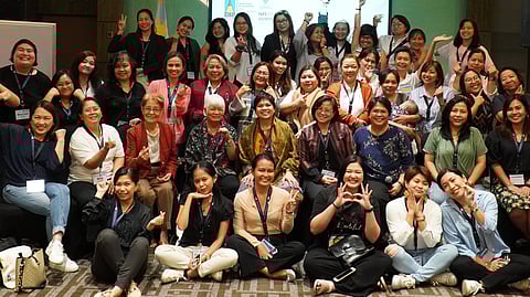 The 50 women journalists who attended the national conference of the Movement for the Welfare and Safety of Women Journalists in Cebu over the weekend.