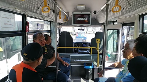 FIRE SAFETY VIDEO. A 30-second fire safety awareness video is being played in modernized jeepney units of Negros East Transport Service Cooperative in Bacolod City starting Wednesday (March 20, 2024). The initiative, dubbed “Reels-On-The-Bus," allows commuters to learn about fire safety by watching a 30-second advocacy video while traveling.