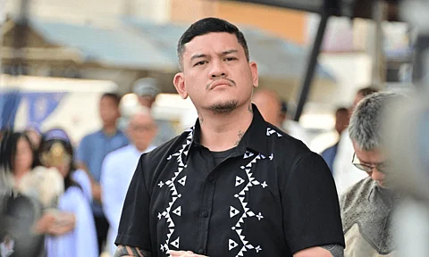Davao City Mayor Sebastian "Baste" Duterte leads the wreath laying at the Veteran's Memorial Monument in C. Bangoy Street, Davao City in commemoration of the 82nd Araw ng Kagitingan, on Tuesday morning, April 9, 2024.