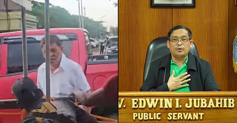 Suspended Davao del Norte Governor Edwin “Kuya Gov” Jubahib (right) expressed his dismay over alleged harassment by the Civil Security Unit (CSU) of Tagum City (left).
