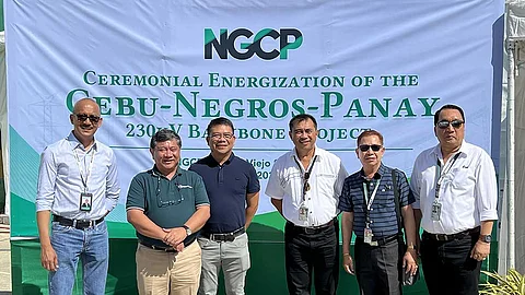 ILOILO. Roel Castro (second from left), president and CEO of More Power, at the ceremonial energization event at NGCP Substation in Barotac Viejo, Iloilo.