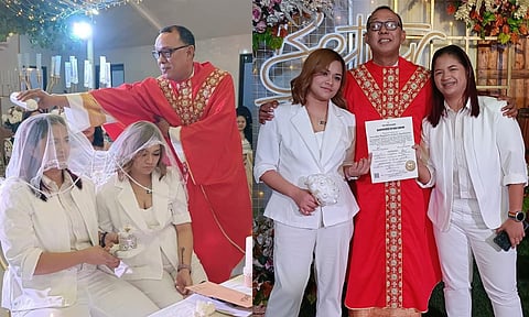 Rev. Cresencio Agbayani, MDiv., officiated the marriage of two women in Tagum City, Davao del Norte, on Tuesday, April 16, 2024.