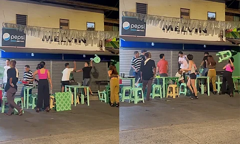 A commotion occurred at a "mamihan" near the Veterans Memorial Monument along C. Bangoy Street in Davao on Saturday dawn, April 13 due to a heated argument between some individuals.