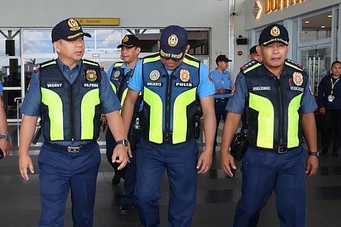 ILOILO. Police Brigadier General Jack L. Wanky, regional director of the Police Regional Office -Western Visayas, conducted an inspection at Iloilo International Airport in Cabatuan, Iloilo on March 28, 2024. He was accompanied by Iloilo Provincial Director Police Colonel Ronaldo P. Palomo. The inspection focused on ensuring the security and safety inspection of commuters during this Semana Santa 2024.