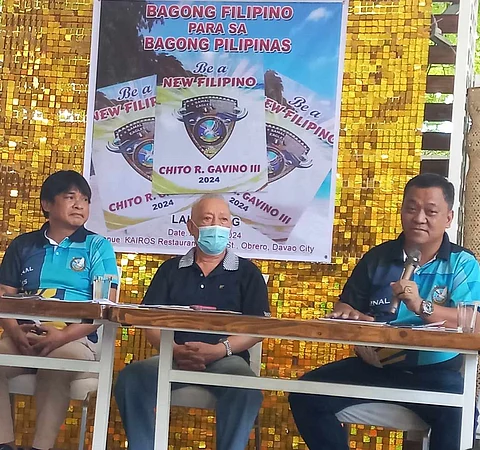 From left: Samal Eagles Club Vice President Jun Aparece, Davao del Norte Board Member Orly Amit, the author — Florencio "Chito" R. Gavino III, and Samal Eagles Club President Ricky Cabaltera