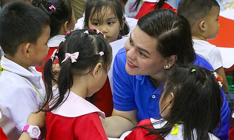 Vice President and Education Secretary Sara Duterte graced the turnover of the Sto. Niño Daycare Center and its land title in Brgy. San Antonio, Agdao District, Davao City on February 21, 2024.