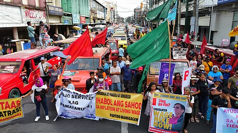 Labor Day rally held in front of the Bacolod City Public Plaza on Wednesday, May 1, 2024.
