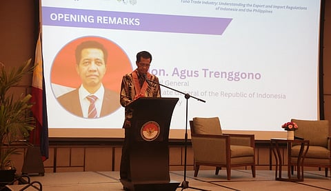 Consul General Hon. Agus Trenggono delivering his opening remarks. Indonesian Consulate General in Davao City