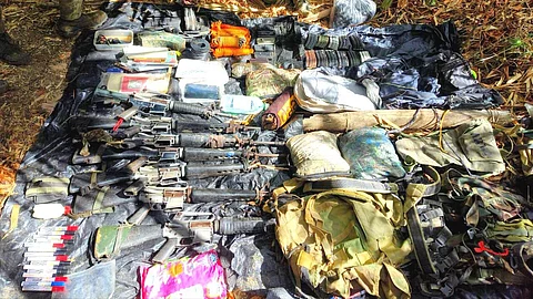 ILOILO. Philippine Army's 61st Infantry Battalion (61IB) recovers weapons and explosives from Communist Terrorist Group in Iloilo province.Â