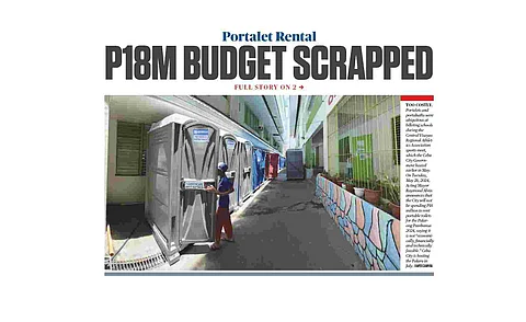 Seares: Did local news fumble on story about P18M portalets and portabaths for Palaro? Budget not scrapped, items were just rebid.