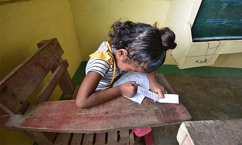 GETTING READY FOR CLASS. A young girl remasters her writing skills in preparation for the class's opening on July 29, 2024. According to the Department of Education-Davao Region (DepEd-Davao), they target to enroll 1.5 million students for the school year (SY) 2024 to 2025, which is higher than the 1.4 million enrolled students in SY 2023 to 2024.