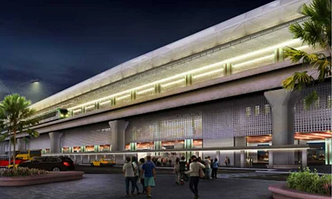 RAIL STATION DESIGN. An artist's rendition of one of the stations of the North-South Commuter Railway. (Courtesy of DOTr)