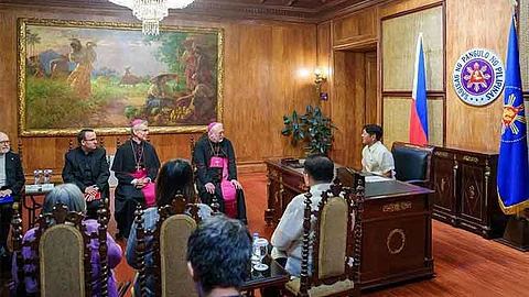 MANILA. President Ferdinand Marcos Jr. receives in Malacanang Vatican Secretary for Relations with States and International Organizations Archbishop Paul Gallagher during a courtesy call on Tuesday, July 2, 2024.