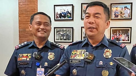 ILOILO. Police Colonel Bayan Razalan (left), officer-in-charge of the Iloilo Police Provincial Office (Ippo), and Police Brigadier General Jack Wanky, regional director of the Police Regional Office in Western Visayas.