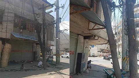 Leaning post on Panganiban-Magallanes Street