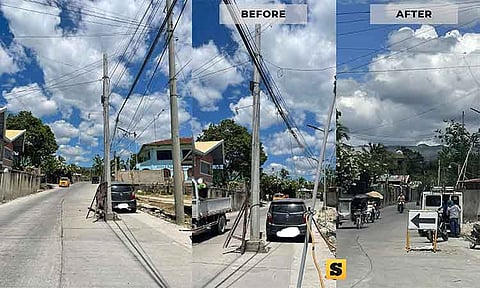 Nagpatunga nga poste sa Moalboal