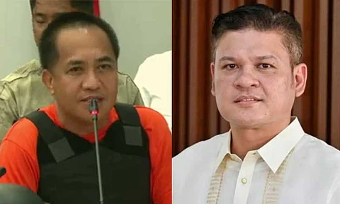 Former customs intelligence officer Jimmy Guban (left), and Davao City First District Paolo “Pulong” Duterte (right)