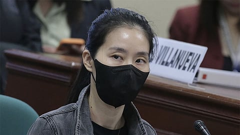 MANILA. Shiela Guo, sister of dismissed Bamban, Tarlac mayor Alice Guo, appears before the Senate on Tuesday, August 27, 2024, and narrates how she and her family left the Philippines.