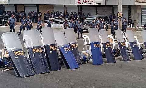 A section of Carlos P. Garcia Highway in front of the Kingdom of Jesus Christ (KOJC) Compound in Davao City remains closed to motorists as of Tuesday afternoon, August 27, 2024.