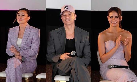 (From left) Jodi Sta. Maria, Jericho Rosales, and Janine Gutierrez for “Lavender Fields.”